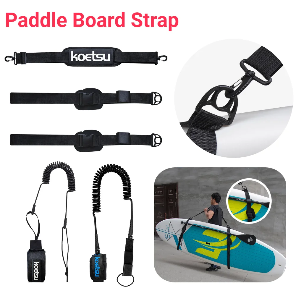 Stand Up Paddle Leash - Surfbrett-Schultergurt, verstellbarer Tragegurt für Stand-Up-Paddle-Boards, Zubehör,