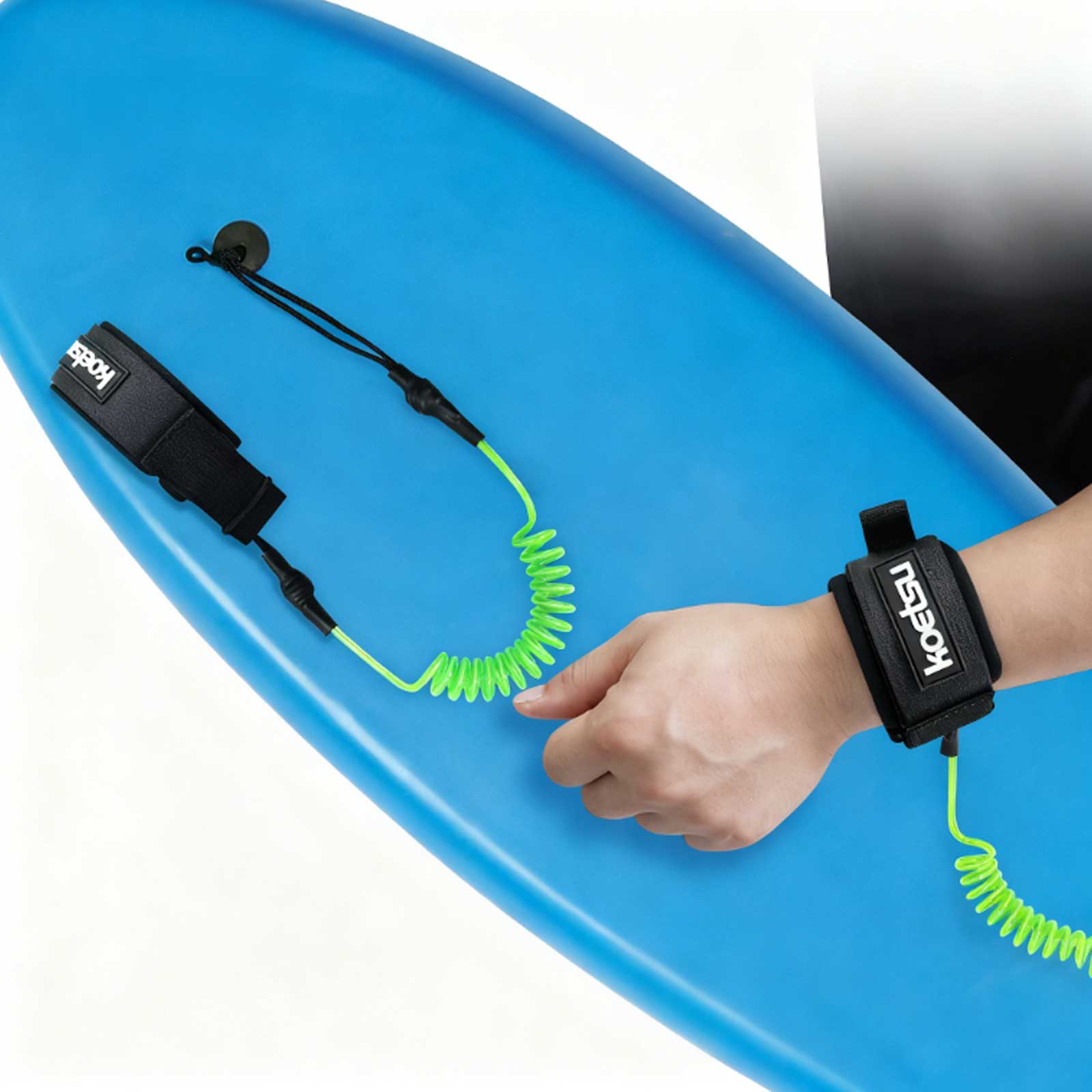 Stand Up Paddle Leash - Gewickeltes Bodyboarding-Leash aus TPU-Material, starkes Seil,